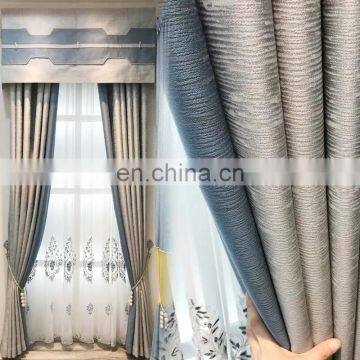 New style luxury thick faux silk blackout fancy jacquard window curtain panels with grommets