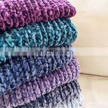 polyester wholesale chenille yarn scarf  soft warm winter fancy yarn for knitting and crochet