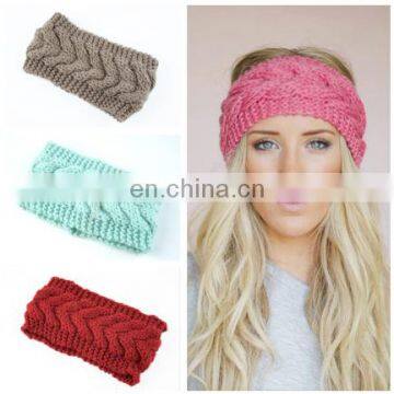 Hot Sale Different Color Style Girl Women Simple Knitted Beauty Cheap Hair Band Winter photo-7
