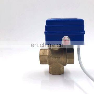 CWX - 20 P 1.0D brass 2 or 3 way electric water ball valve shell by ultrasonic welding technology good sealing IP65