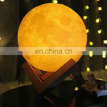 2020 Hot creative kids gift 3d moon lamp remote control RGB 16 colors 3d moon Decorative lights