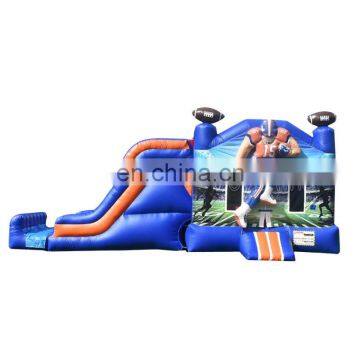 Soccer Theme Football Inflatable Bouncer Jumping Castle Bounce House With Dry Slide