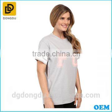Latest 2016 Custom Cheap Hight Qualtiy Print T-Shirt for Lady photo-3