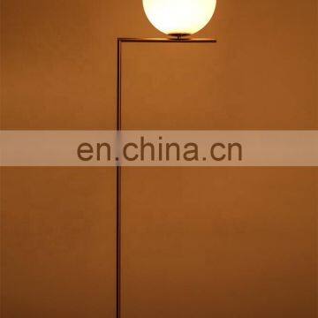 Modern White Glass Globe Shade Floor Lamp Golden Standing Lamp For Bedroom Living Room Home Lighting photo-5