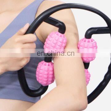 2021 Vivanstar Round Circle Yoga Massager Massage Ball Calf Clamp Leg Foam Shaft Muscle Relax Model YG2611 Massage Stick photo-3