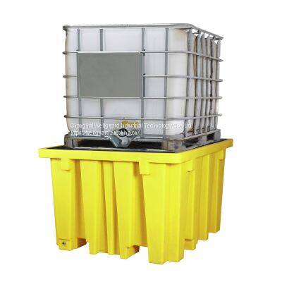IBC Poly Spill Containment Pallet plastic deck drum spill pallet for chemical storage
