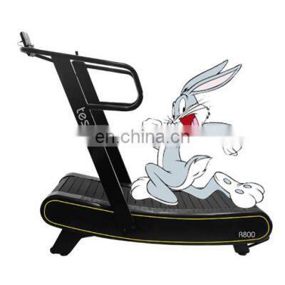 Low Noise self-generate mechanical Curved treadmill & air runner  gym fitness equipment HIIT treadmill workout to get fit