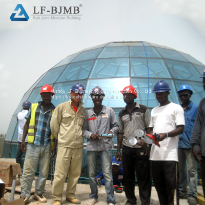 Steel Dome Tempered Glass Roof Design photo-3