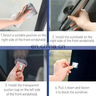 Portable Car Sunshade Umbrella for Summer uv Semi-automatic Car Sun Shade Umbrella photo-4