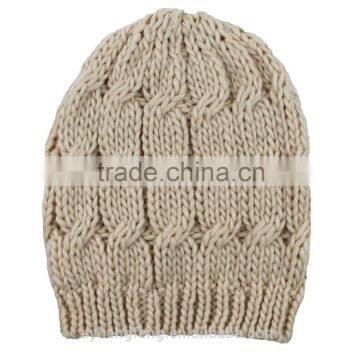 Cheap Factory direct sale knitting hollow out hat jacquard winter cap