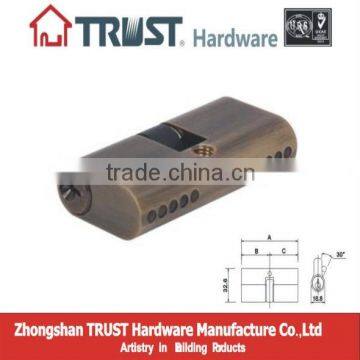 Trust Oval mortise 55mm Brass standard door lock cylinder