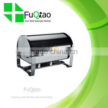 Gold Oblong Roll Top Stainless Steel Buffet Chafer for Hotel