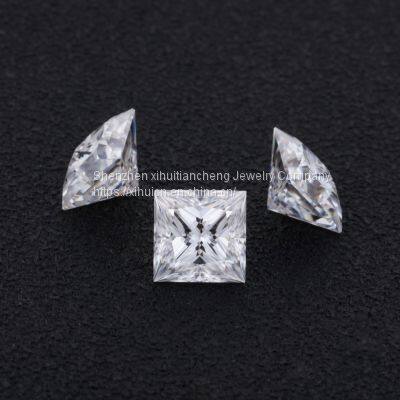 1.00 CT Princess Colorless VVS1 Clarity, Handmade Loose Moissanite Diamond Stone, Gemstone, Making Jewelry Engagement/Wedding Rings, Pendant, Earrings, Bracelete, White Genuine Moissanite