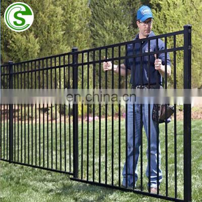 Factory cheap price galvanized wrought iron fence designs/steel picket fence for garden