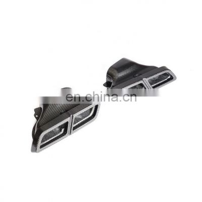 Universal Dry Carbon Fiber C Class E Class S Class Exhaust Muffler Tips for Mercedes Benz W205 W204 W222 W218 S63 S65 AMG