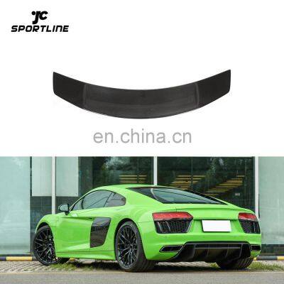 Custom Style Dry Carbon Fiber R8 Ducktail Wing Spoiler for Audi R8 Gen 2 V10 Coupe 2016-2018