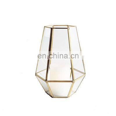 2021 Hot Sale candle lanterns Cheap High Quality glass copper lantern Candle Holder with best Price