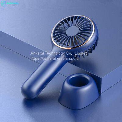 Double Use Portable Hand-held Mini Fan 3 Level Speed Rechargeable Mini Desk Fans photo-3
