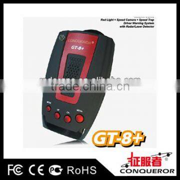 Radar detector + GPS speed camera locator-Conqueror- GT-8+