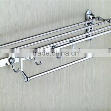 Wesda chaoan 90 degree rotation hot sale stainless bathroom accessories towel shelf.A166