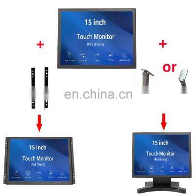 Lcd Monitors Widescreen Desktop Metal Display Open Frame Tft Resistive Touch Screen Monitor photo-2
