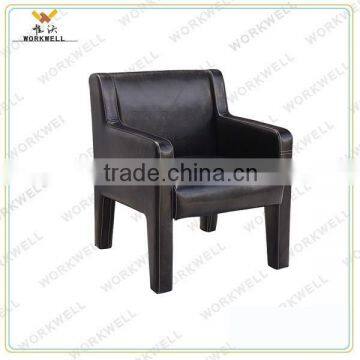 WorkWell PU high quality dining roomsofa chairs with Rubber wood legs Kw-D304