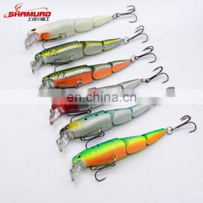 Fishing Lures Hard Baits Floating Minnow Artificial Wobblers Crankbait 3D Eyes 3 Sections Multi-section Pesca Isca Lure photo-4