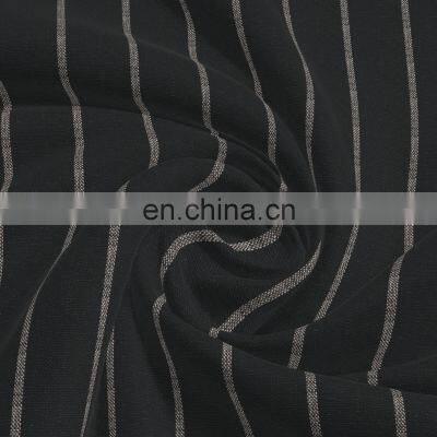 Best Selling Factory Direct Supply Linen Rayon Fabric Yarn Dyed Stripes For Garments photo-2