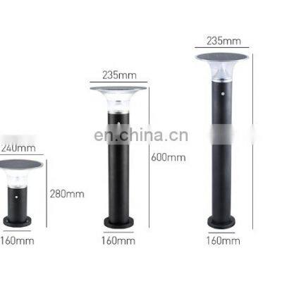 Modern New LED Bollard Lawn Light For Landscape Garden Courtyard Outdoor Path Solar Post Pillar Bollard Lamp