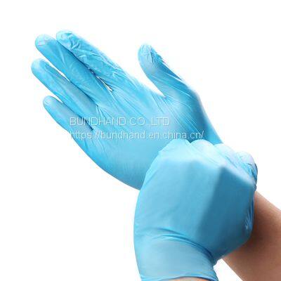 Smooth Touch Purple Color Powder Free Disposable Vinyl and Nitrile Blend Gloves photo-4