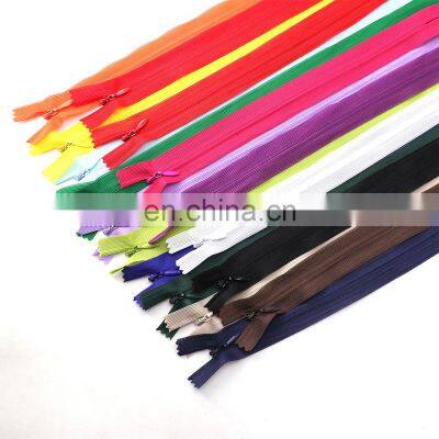 Eco-Friendly Sewing Clothing Open End Zip Tape Colorful Nylon Resin Zipper For Clothes