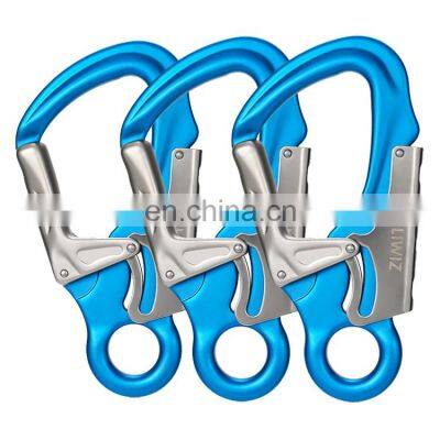 2022 JRSGS Wholesale 35KN Aluminum Carabiner CE Mountain Climbing Swivel Clip Snap Safety Hook Clip Hook Outdoor