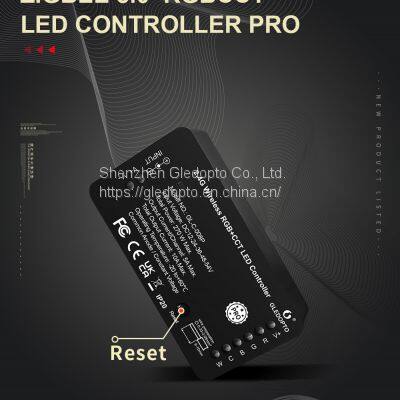 Gledopto New RGB+CCT LED Strip Controller/Receiver Light Dimmer and RGB+CCT Colors Adjustment