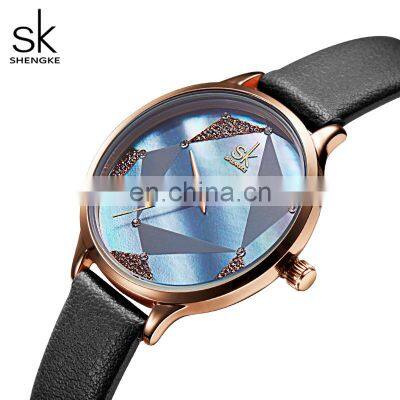 SHENGKE Artist Design Dial Handwatch K0117L Girls Watches Ultra Band Watch Wrist Grand Trending Lady Watch