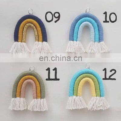 Hot Sale Rainbow Macrame Keychain Bulk Order Boho Accessory photo-2