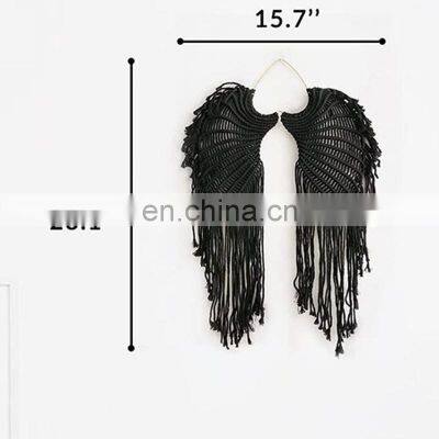 Hot Selling Macrame Angel Wings Wall Decor With Long Tassel Macrame Wall Hanging Art Decor Wholesale photo-5