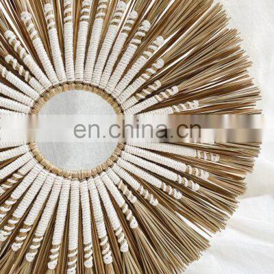 New Woven Seagrass Wall Decor Straw Rustic Pattern Woven Art Decor Placemat Wholesale photo-4