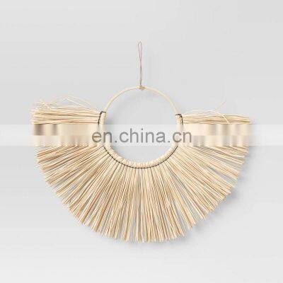 Handcrafted Natural Seagrass Wall Hanging Decoration Straw Rustic Art Decor Cheap Wholesale