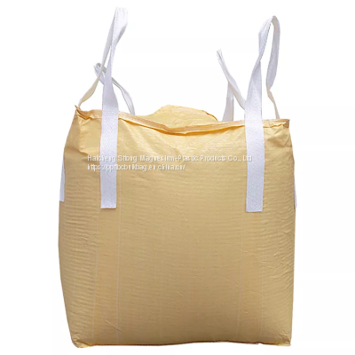 China supplier 1ton 1.5tons 2tons polypropylene fibc big cement sacks maxi baffle jumbo bag to Peru