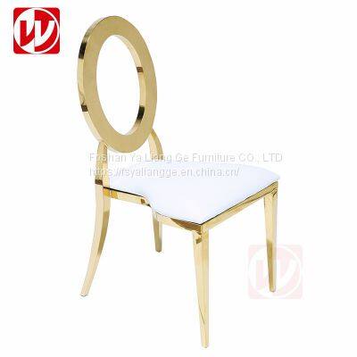 Modern Design Hotel Restaurant Banquet Furniture Gold Stainless Steel Kitchen Dining Room Chairs photo-4