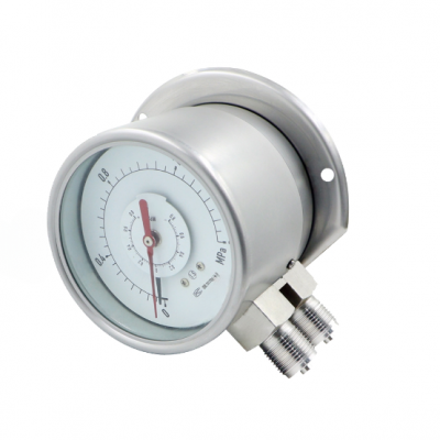 Double needle double tube differential pressure gauge