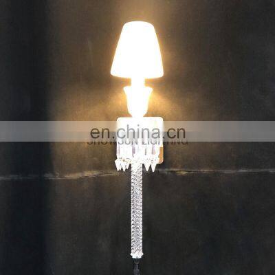 Bedroom bedside modern led crystal sconce mounted indoor wall lamp for home hotel