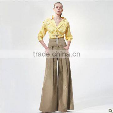 2014 fashion Wide-Leg woman trousers