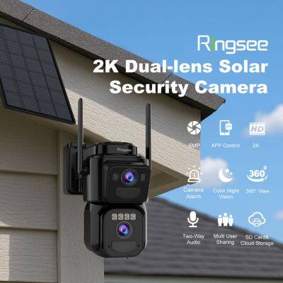 Ringsee 2K Solar-powered security camera wireless outdoor full color vision for smart home
