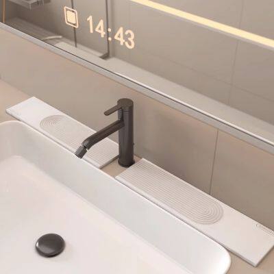 New Engraved Diatomite Stone Faucet Mat Set For Kitchen,Bathroom Sink photo-4