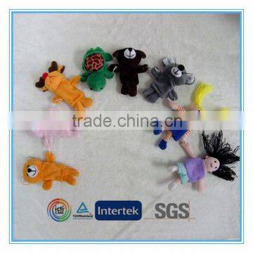 Plush finger puppets and story