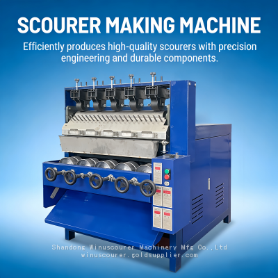 Automatic 5 wires 5 balls Stainless Steel Scourer Making Machine Easy to Operate