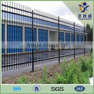 High security wrought iron fence with spear top