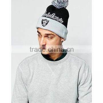 High Quality Mens Knitted Beanie Hat With a Ball photo-2