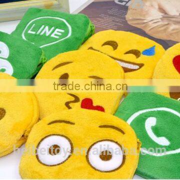 Factory directly plush emoji wallet stuffed soft poop coin purse for kids